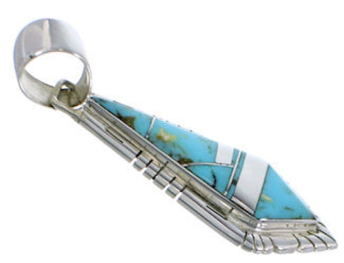 Turquoise And Sterling Silver Southwestern Pendant EX28951